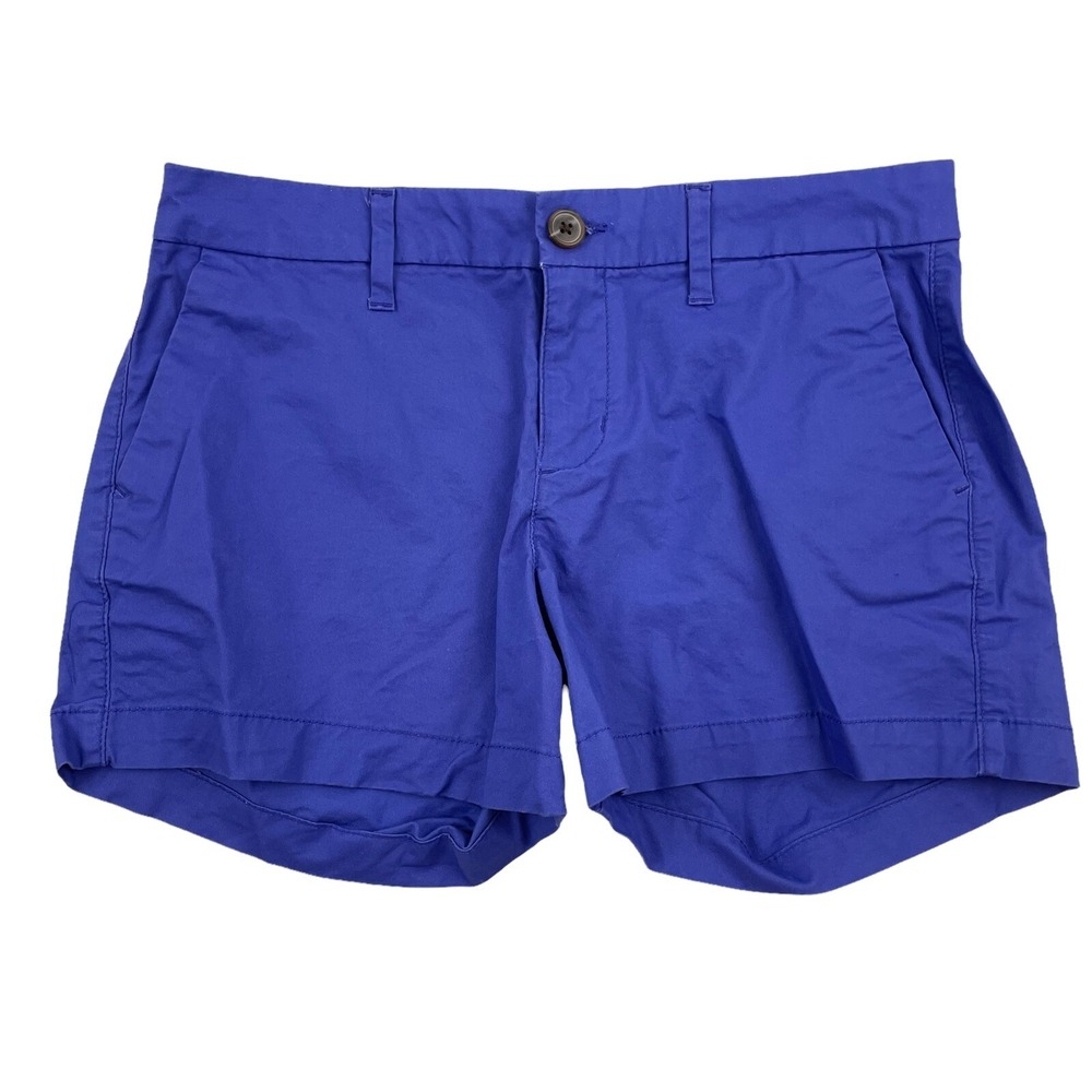 Old Navy Everyday Shorts Sz 0 Purple Chino Flat Front Cotton Blend Stretch